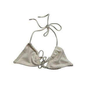 Triangl Swimwear Vinca Triangle Bikini Top in White